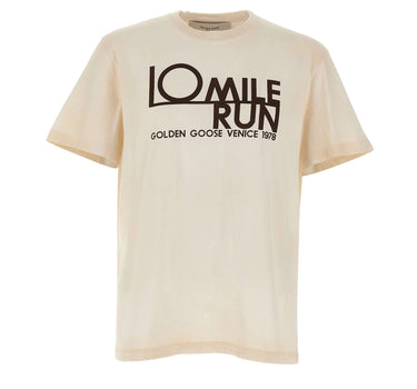 GOLDEN GOOSE T-shirt in cotone vintage BEIGE Uomo 