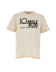 GOLDEN GOOSE T-shirt in cotone vintage BEIGE Uomo 