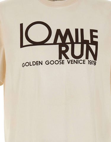GOLDEN GOOSE T-shirt in cotone vintage BEIGE Uomo 