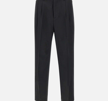 GOLDEN GOOSE "Slacks" jogger in gabardine di lana BLACK Uomo 