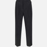 GOLDEN GOOSE "Slacks" jogger in gabardine di lana BLACK Uomo 