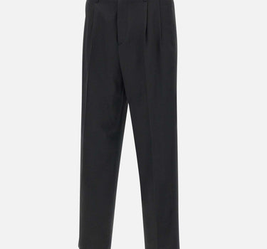 GOLDEN GOOSE "Slacks" jogger in gabardine di lana BLACK Uomo 