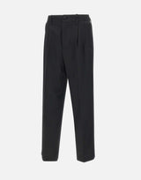 GOLDEN GOOSE "Slacks" jogger in gabardine di lana BLACK Uomo 
