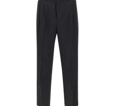 GOLDEN GOOSE "Slacks" jogger in gabardine di lana BLACK Uomo 