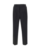 GOLDEN GOOSE "Slacks" jogger in gabardine di lana BLACK Uomo 