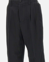 GOLDEN GOOSE "Slacks" jogger in gabardine di lana BLACK Uomo 