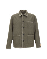 GOLDEN GOOSE Giacca camicia "Gary" GREY Uomo 