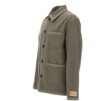GOLDEN GOOSE Giacca camicia "Gary" GREY Uomo 