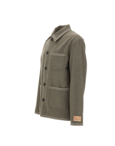 GOLDEN GOOSE Giacca camicia "Gary" GREY Uomo 