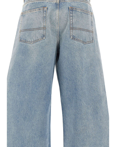 GOLDEN GOOSE Jeans "Parker" Light Blue Uomo 
