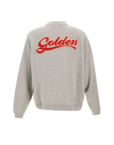 Felpa in cotone con maxi patch logo GUP02711 P00263760513 GOLDEN GOOSE 