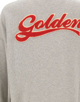 Felpa in cotone con maxi patch logo GUP02711 P00263760513 GOLDEN GOOSE 