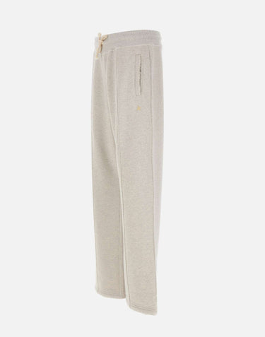 GOLDEN GOOSE Pantaloni jogging larghi in felpa GREY Unisex 