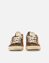 GOLDEN GOOSE Sneakers "Super-Star Classic" BROWN Donna 