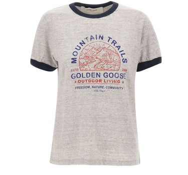 T-shirt in cotone con stampa GWP02768 P00264260717 GOLDEN GOOSE 