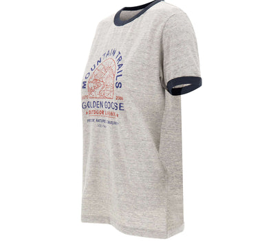 T-shirt in cotone con stampa GWP02768 P00264260717 GOLDEN GOOSE 