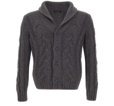 Cardigan in misto lana a trecce 10189 19107090 GRAN SASSO 