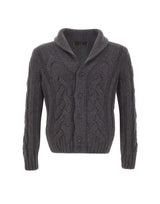 Cardigan in misto lana a trecce 10189 19107090 GRAN SASSO 