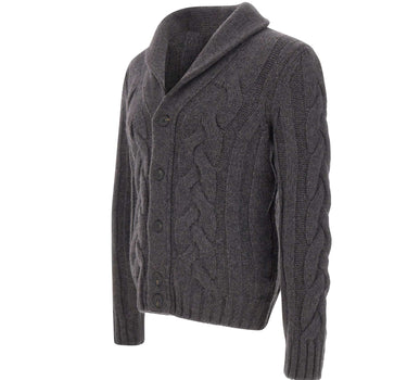 Cardigan in misto lana a trecce 10189 19107090 GRAN SASSO 