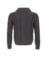 Cardigan in misto lana a trecce 10189 19107090 GRAN SASSO 