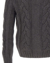 Cardigan in misto lana a trecce 10189 19107090 GRAN SASSO 