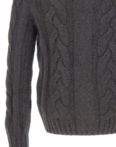 Cardigan in misto lana a trecce 10189 19107090 GRAN SASSO 