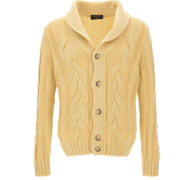 GRAN SASSO Cardigan in misto lana a trecce BLACK Uomo 