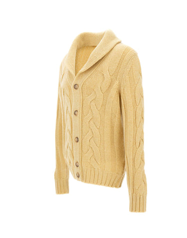 GRAN SASSO Cardigan in misto lana a trecce BLACK Uomo 