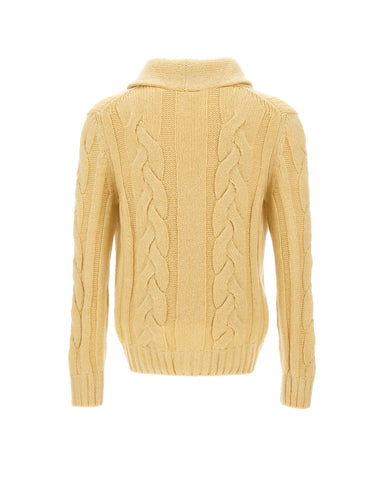 GRAN SASSO Cardigan in misto lana a trecce BLACK Uomo 
