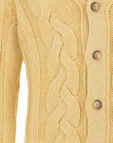 GRAN SASSO Cardigan in misto lana a trecce BLACK Uomo 