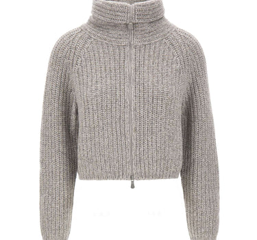 GRAN SASSO Cardigan crop in lana e cashmere GREY Donna 