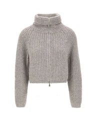 GRAN SASSO Cardigan crop in lana e cashmere GREY Donna 