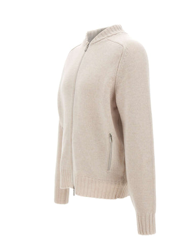 GRAN SASSO Cardigan in lana con zip BEIGE Uomo 