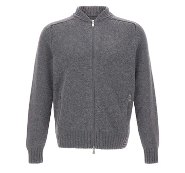 GRAN SASSO Cardigan in lana con zip GREY Uomo 
