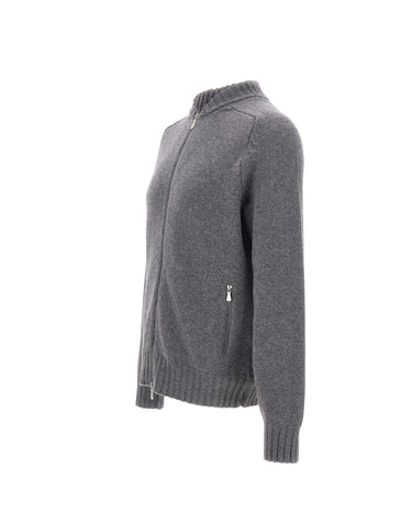 GRAN SASSO Cardigan in lana con zip GREY Uomo 