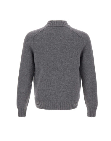 GRAN SASSO Cardigan in lana con zip GREY Uomo 