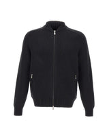 GRAN SASSO Cardigan in lana con zip BLACK Uomo 