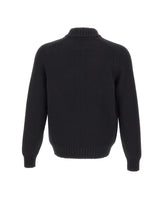 GRAN SASSO Cardigan in lana con zip BLACK Uomo 
