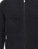 GRAN SASSO Cardigan in lana con zip BLACK Uomo 