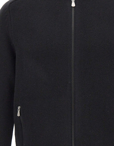 GRAN SASSO Cardigan in lana con zip BLACK Uomo 