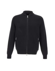 GRAN SASSO Cardigan in lana con zip BLACK Uomo 