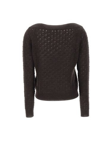 GRAN SASSO Maglia in lana e alpaca BROWN Donna 