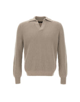 GRAN SASSO Polo in lana Super Geelong GREY Uomo 