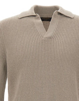 GRAN SASSO Polo in lana Super Geelong GREY Uomo 