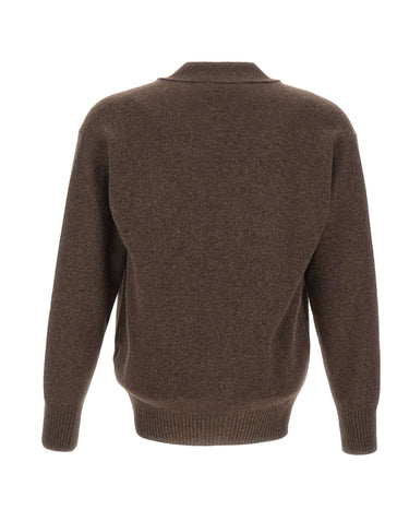 GRAN SASSO Cardigan in lana vergine BROWN Uomo 