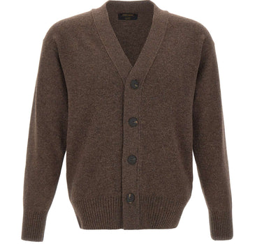 GRAN SASSO Cardigan in lana vergine BROWN Uomo 