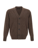 GRAN SASSO Cardigan in lana vergine BROWN Uomo 