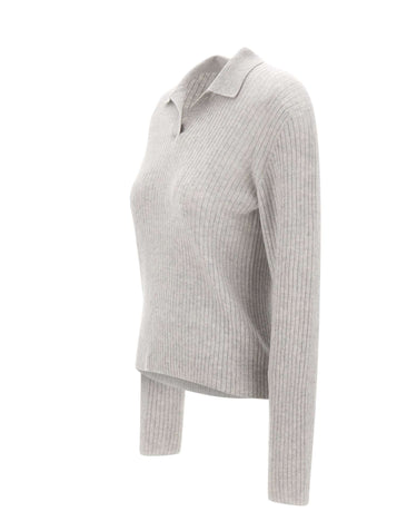 GRAN SASSO Polo in cashmere GREY Donna 