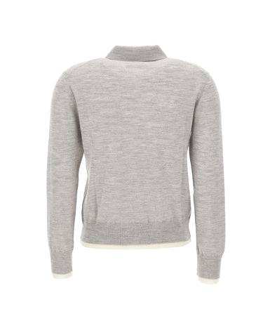 GRAN SASSO Polo aperta in lana vergine GREY Donna 
