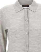 GRAN SASSO Polo aperta in lana vergine GREY Donna 